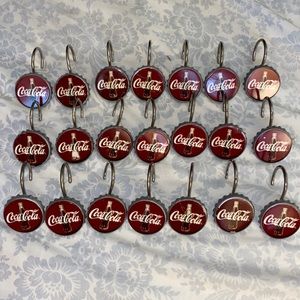 21 Coca Cola Shower Curtain Rings/Curtain Hooks